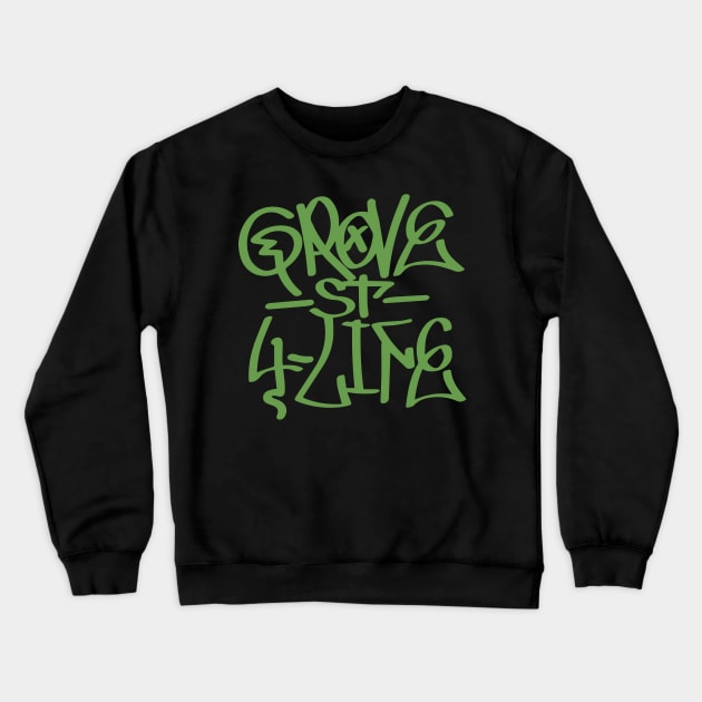 Grove Street Graffiti Crewneck Sweatshirt by Power Up Prints